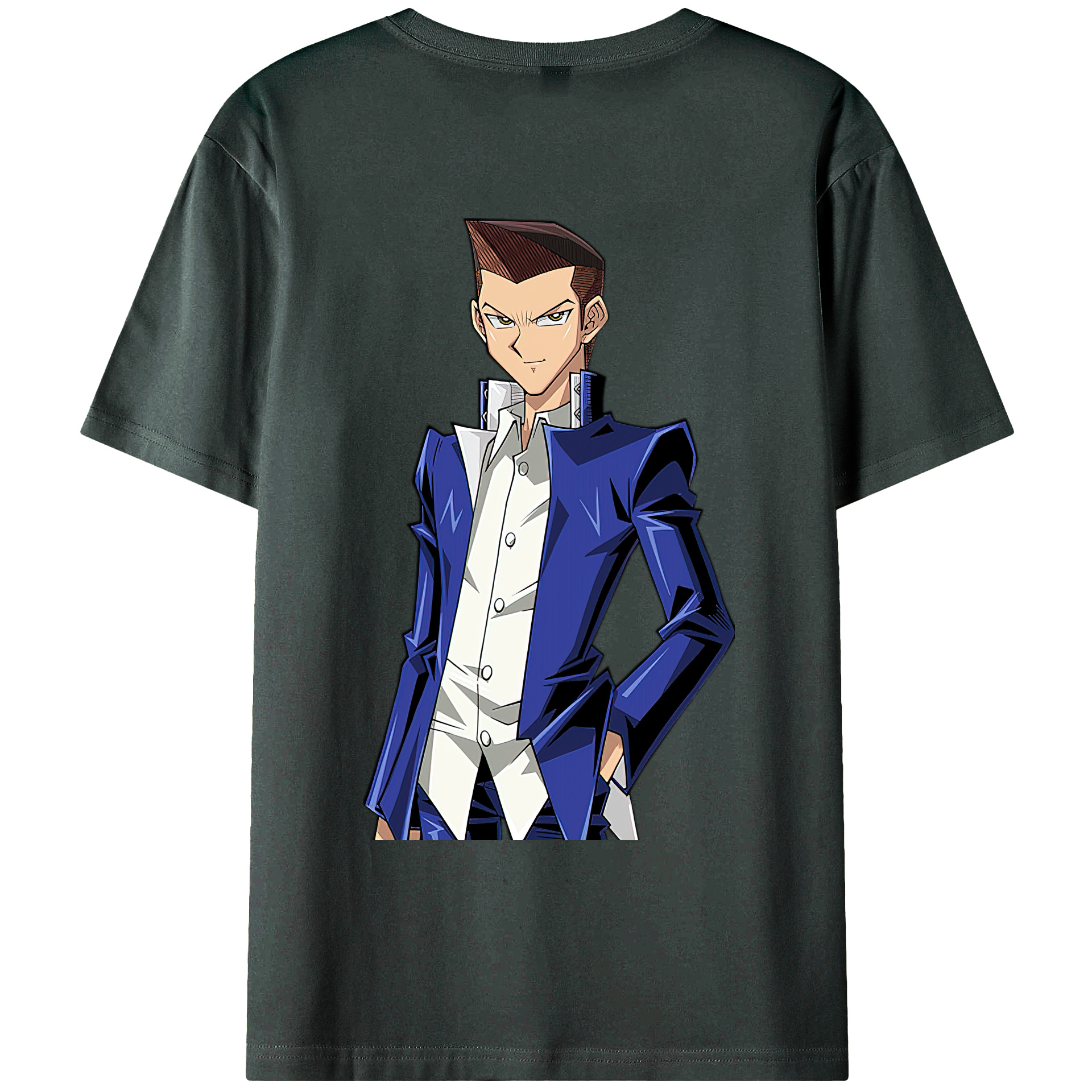 （画像用） 遊☆戯☆王 Yu-Gi-Oh! 綿100％ メンズ半袖Tシャツ（バックプリント） 通気性